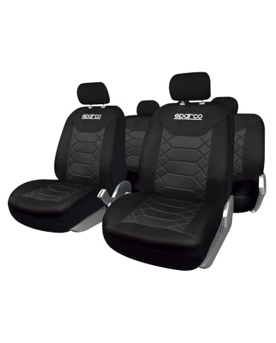 Coprisedili su misura per Seat Alhambra II Van (2010-2020) con seggiolini  nei sedili posteriori - fodere sedili - set coprisedili auto - Auto-Dekor -  Premium - nero nero