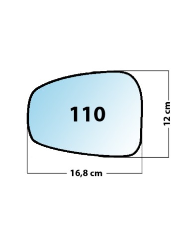 Specchietto di ricambio SX-lato guidatore