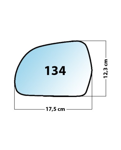 Specchietto di ricambio SX-lato Guidatore