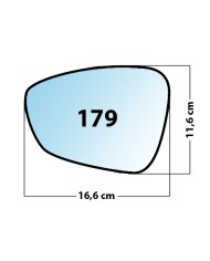 Specchietto di ricambio SX-lato Guidatore