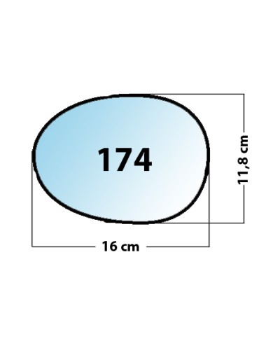 Specchietto di ricambio SX-lato Guidatore