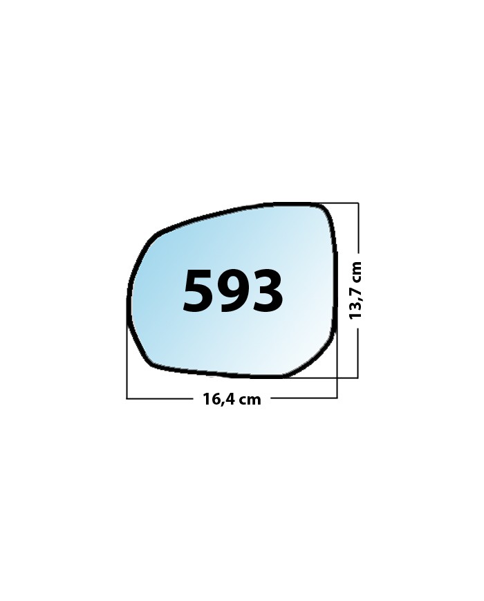 Specchietto di ricambio SX-lato Guidatore