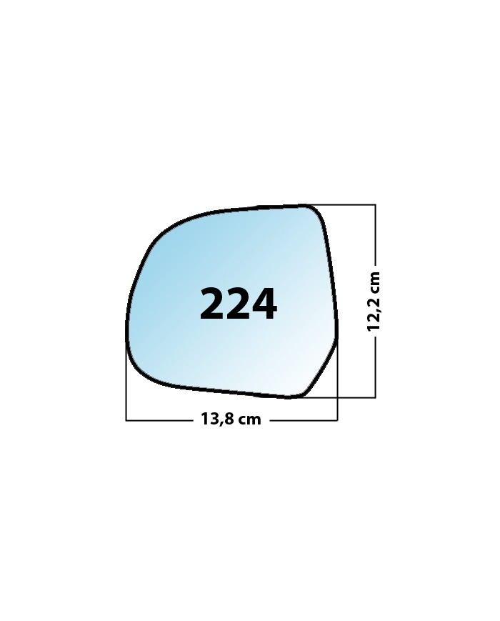 Specchietto di ricambio SX-lato Guidatore