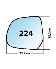 Specchietto di ricambio SX-lato Guidatore