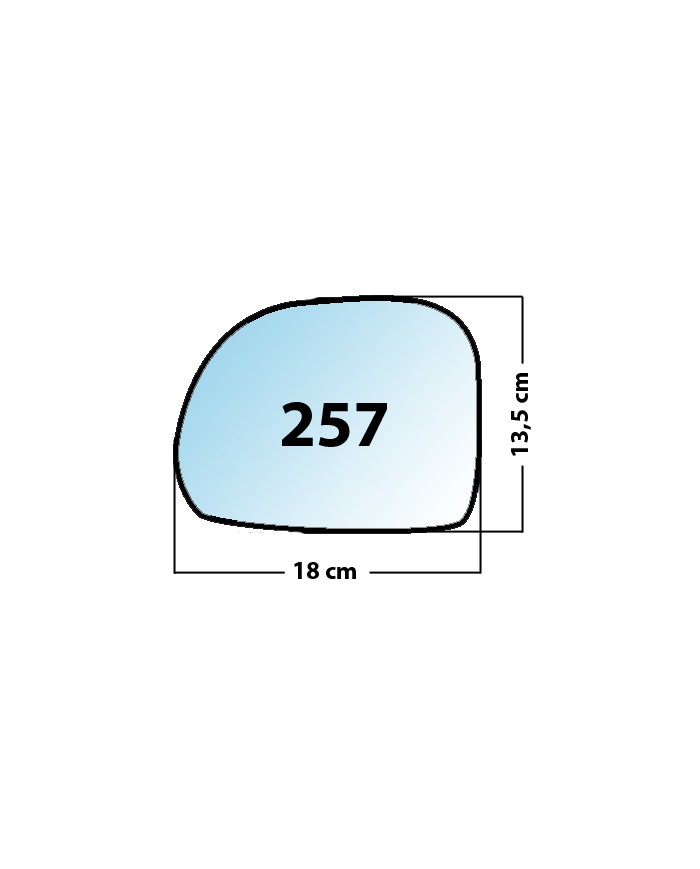 Specchietto di ricambio SX-lato Guidatore