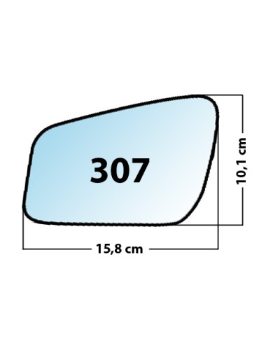 Specchietto di ricambio SX-lato Guidatore