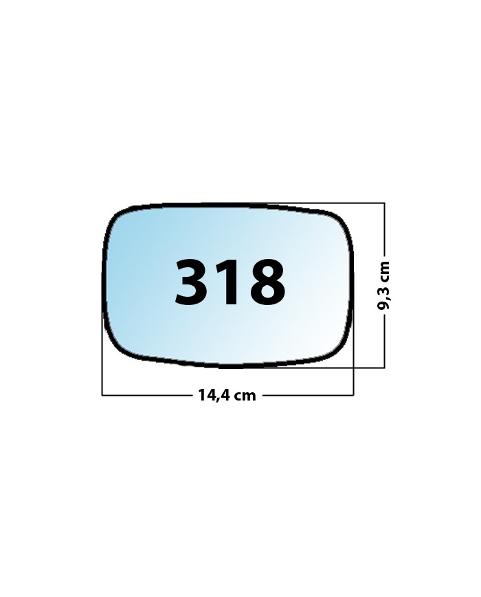 Specchietto di ricambio SX-lato Guidatore