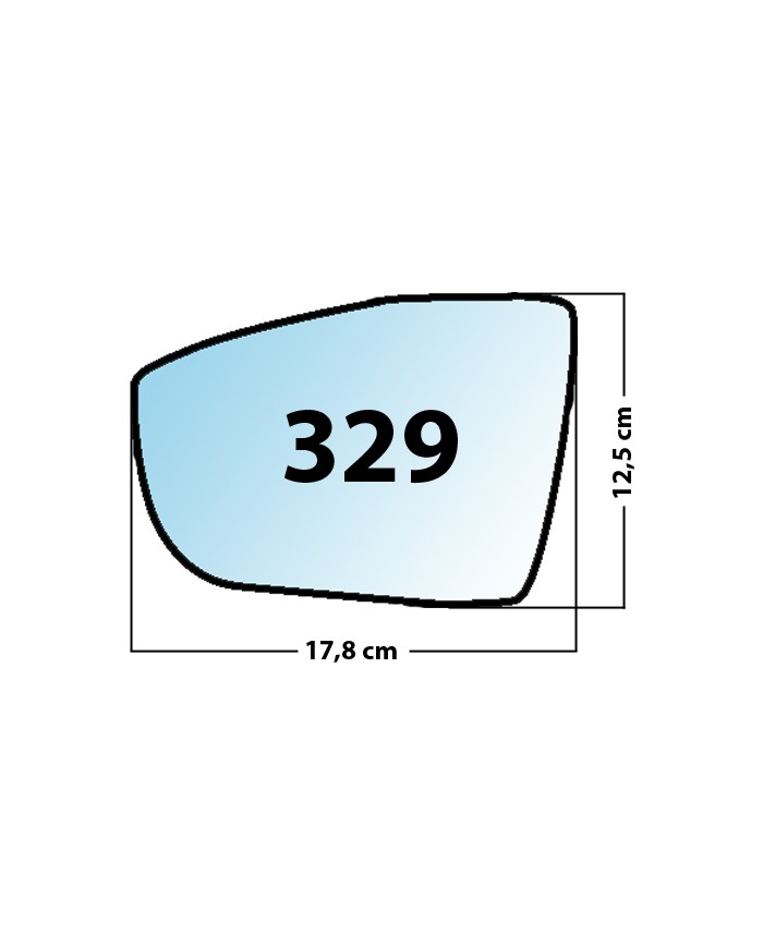Specchietto di ricambio SX-lato Guidatore