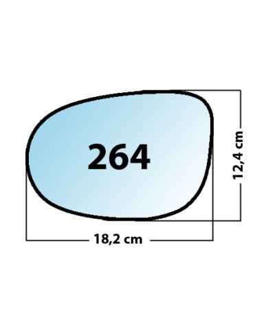 Specchietto di ricambio SX-lato Guidatore