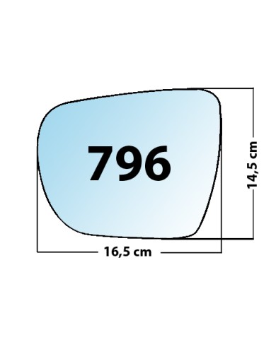 Specchietto di ricambio SX-lato Guidatore