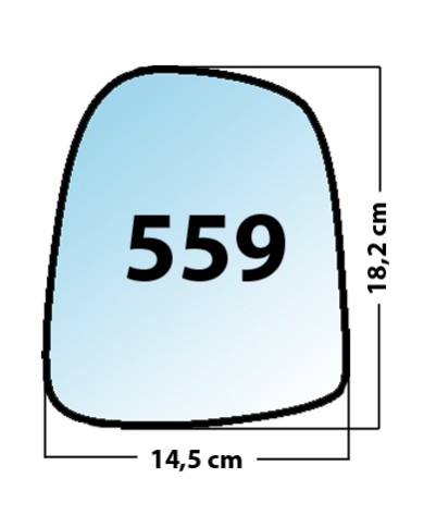 Specchietto di ricambio SX-lato Guidatore