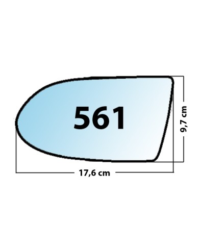 Specchietto di ricambio SX-lato Guidatore