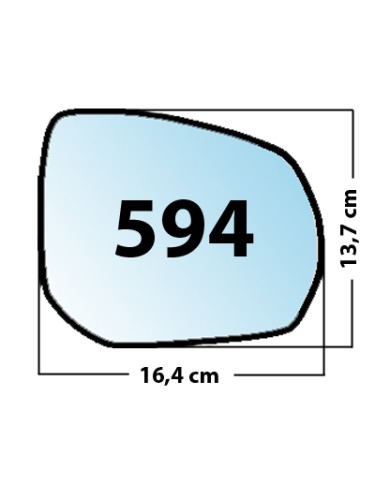 Specchietto di ricambio DX-lato Passeggero