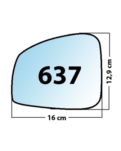 Specchietto di ricambio SX-lato Guidatore