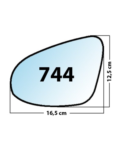 Specchietto di ricambio SX-lato Guidatore