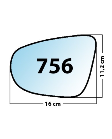 Specchietto di ricambio SX-lato Guidatore