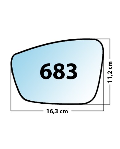 Specchietto di ricambio SX-lato Guidatore