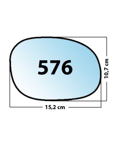 Specchietto di ricambio DX-lato Passeggero