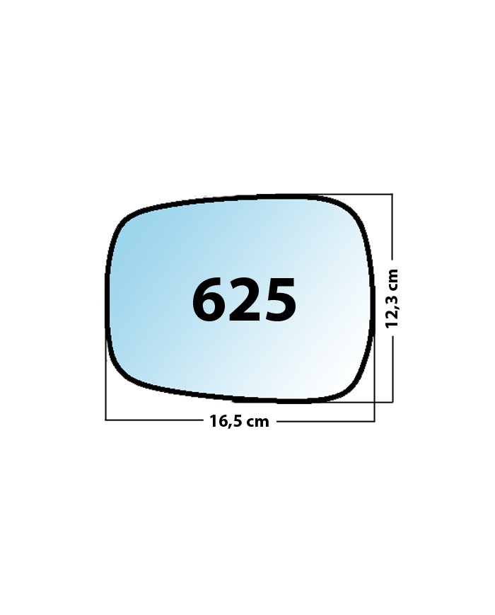 Specchietto di ricambio DX-lato Passeggero