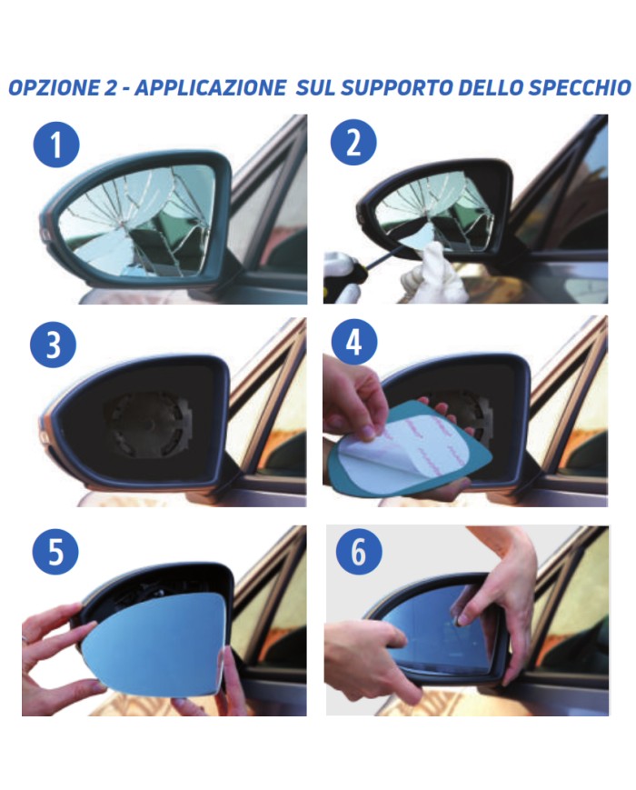 Specchietto di ricambio DX-lato Passeggero