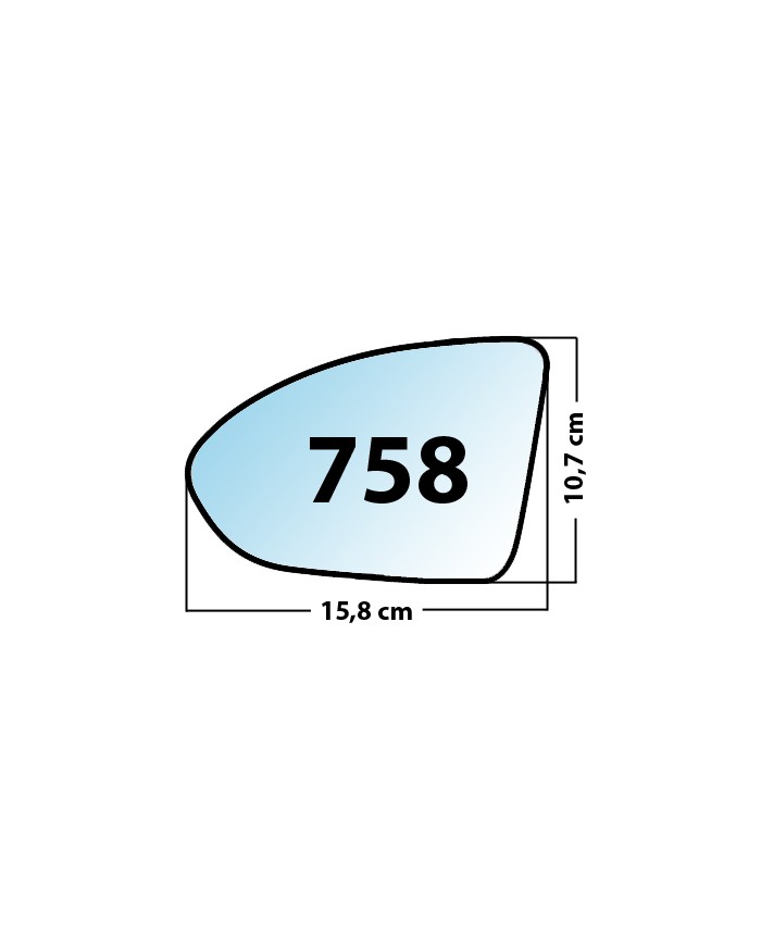 Specchietto di ricambio SX-lato Guidatore