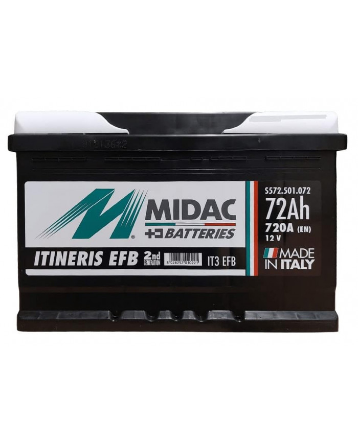 Batteria Midac EFB 72Ah