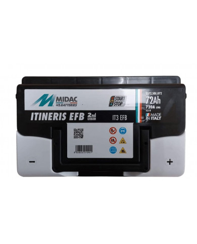 Batteria Midac EFB 72Ah